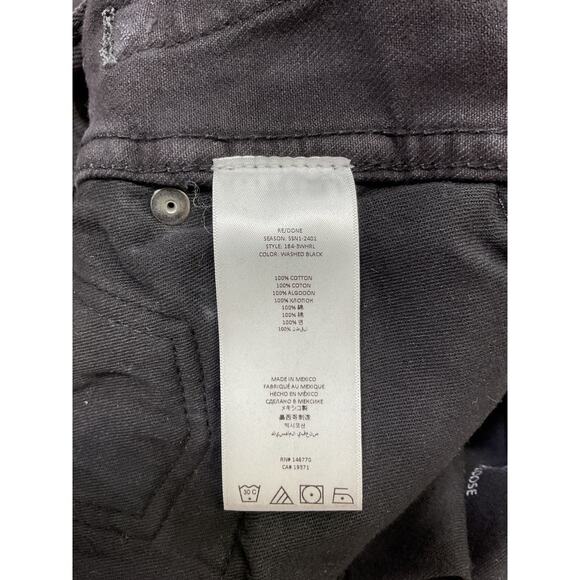 Re/Done 90S Black Polyester High Rise Loose Denim Jeans Size 26 - Picture 5 of 5